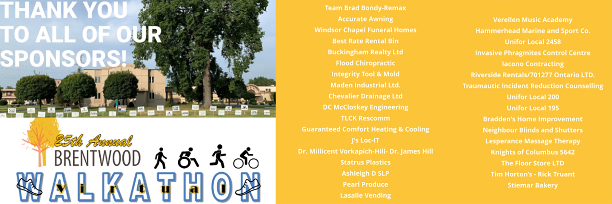 Walkathon sponsors