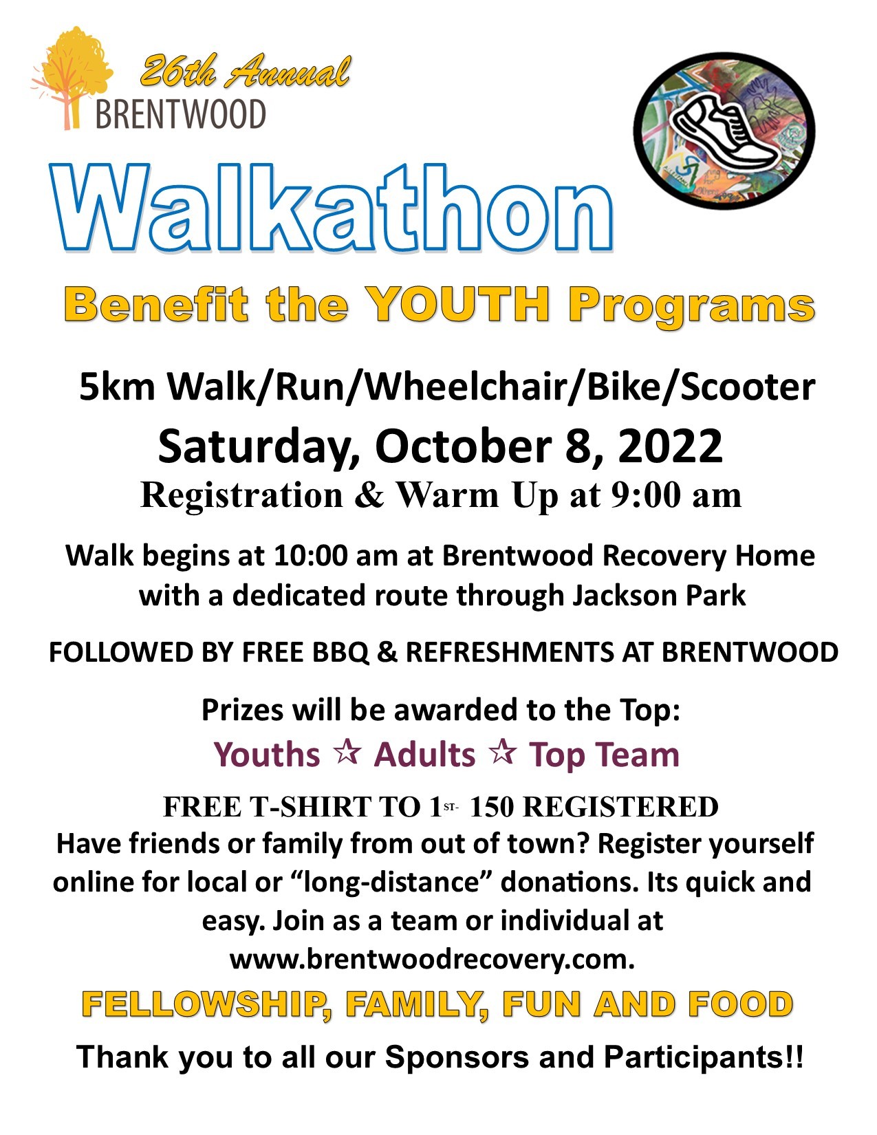 Brentwood 26th Annual Walkathon @ Jackson Park