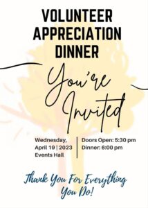 Volunteer Appreciation Dinner